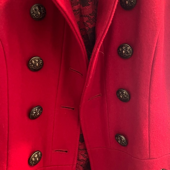 Original 1981 GUESS red trench coat - Picture 2 of 5